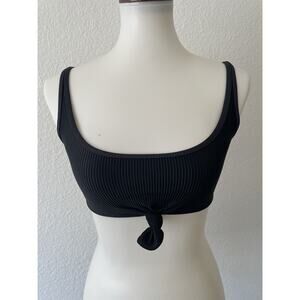 Frankies Swim Knotted Bikini Top Ribbed Swimwear Greer